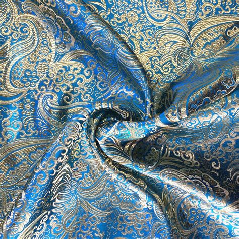 turquoise metallic fabric|turquoise fabric with gold print.